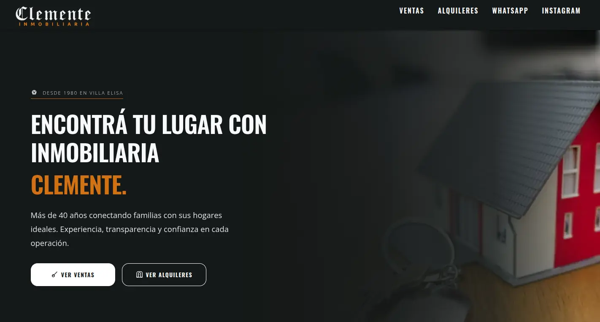 UI Principal de Inmobiliaria Clemente