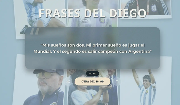 UI Principal de Frases del Diego